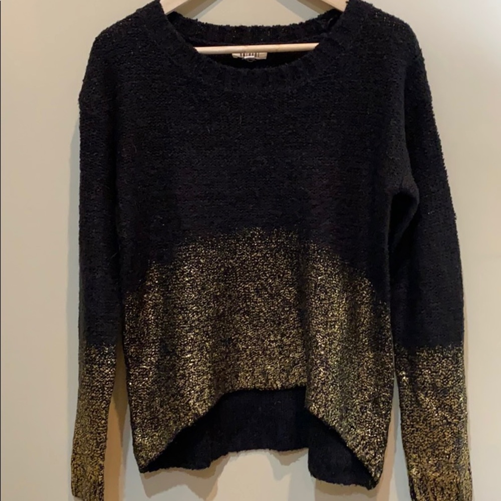Black &  shimmery Gold sweater